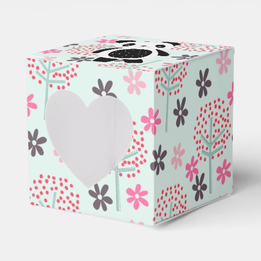 Bomen, Bloemen en Panda-Beren Bedankdoosjes (Voorkant Zijde)