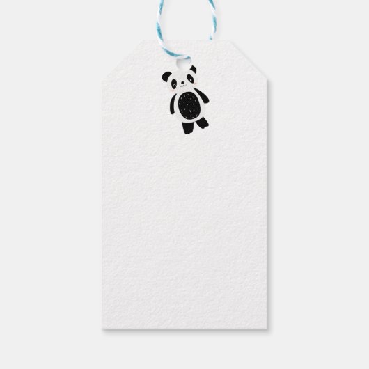 Bomen, Bloemen en Panda-Beren Cadeaulabel (Achterkant)
