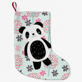 Bomen, Bloemen en Panda-Beren Kleine Kerstsok (Voorkant)