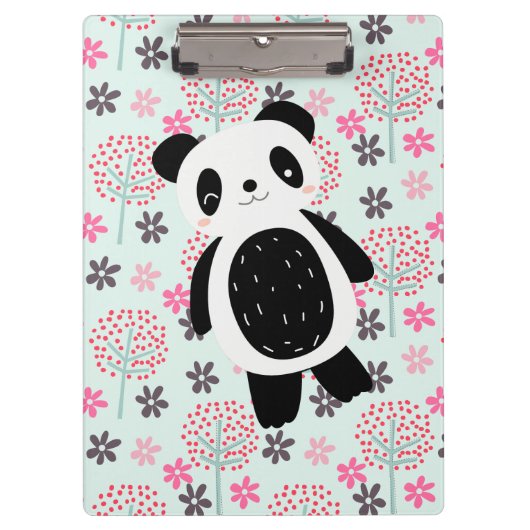 Bomen, Bloemen en Panda-Beren Klembord (Voorkant)