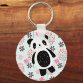 Bomen, Bloemen en Panda-Beren Sleutelhanger (Voorkant)