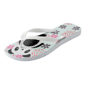 Bomen, Bloemen en Panda-Beren Teenslippers (Schuin)