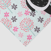 Bomen, Bloemen en Panda-Beren Tissuepapier (Detail)