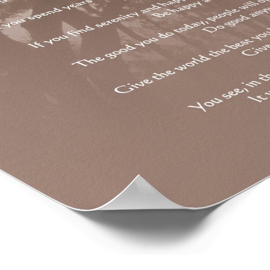 Bomen die 'hoe dan ook' zwaaien poster (Hoek)