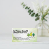 Bomen Doodles Logo | Landschapsarchitectuur  Visitekaartje (Staand voorkant)