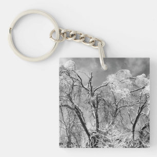 bomen draag winter sleutelhanger