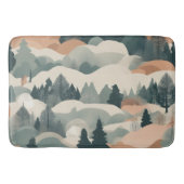 Bomen en bergen Boho Abstract Design Badmat (Voorkant)