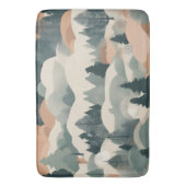 Bomen en bergen Boho Abstract Design Badmat (Voorkant Verticaal)