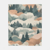 Bomen en bergen Boho Abstract Design Fleece Deken (Voorkant)