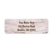 Bomen en hartslag Eenvoudig minimale bruiloft Etiket (Voorkant)