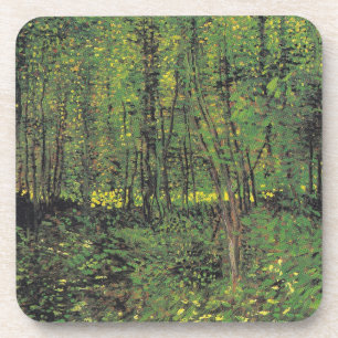 Bomen en ondergroei door Van Gogh Bier Onderzetter