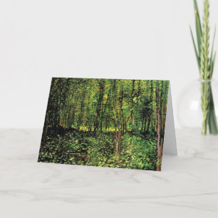 Bomen en ondergroei door Vincent van Gogh Kaart