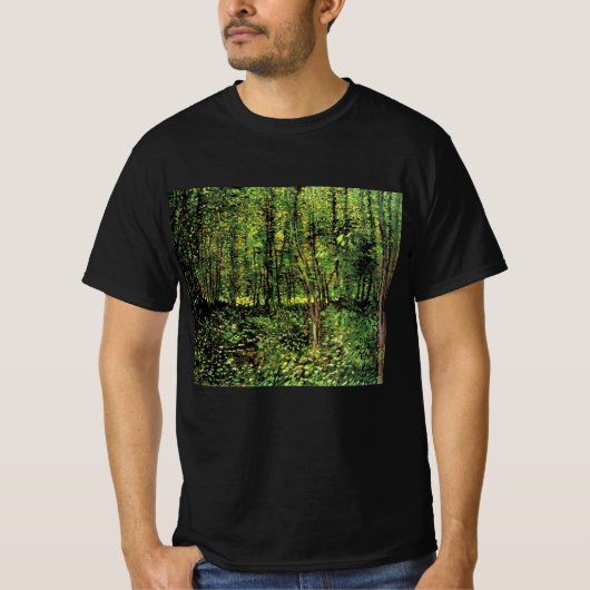 Bomen en ondergroei door Vincent van Gogh T-shirt (Voorkant)