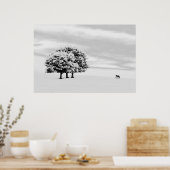 bomen en paarden poster (Keuken)