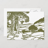 Bomen en platteland briefkaart (Voorkant / Achterkant)