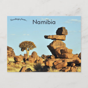 Bomen en rotsen in Namibië Briefkaart