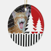 Bomen en strepen Foto Keramisch Ornament (Links)