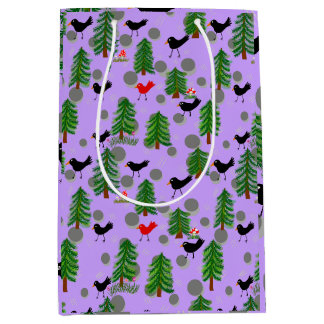 Bomen en vogels_zomer Gift Bag Medium Cadeauzakje