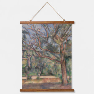 Bomen en Weg, Postimpressionistisch Landschap Hangend Wandkleed