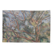 Bomen en Weg, Postimpressionistisch Landschap Kussensloop (Achterkant)