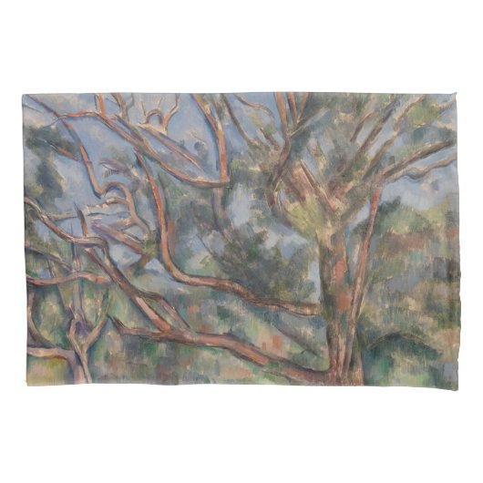 Bomen en Weg, Postimpressionistisch Landschap Kussensloop (Voorkant)