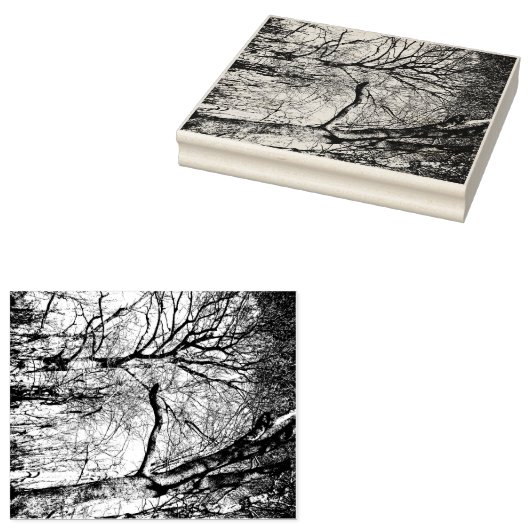 Bomen Foto Rubber Stamp Rubberstempel (Gestempeld)