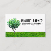 Bomen | Grass Field Background Visitekaartje (Voorkant)