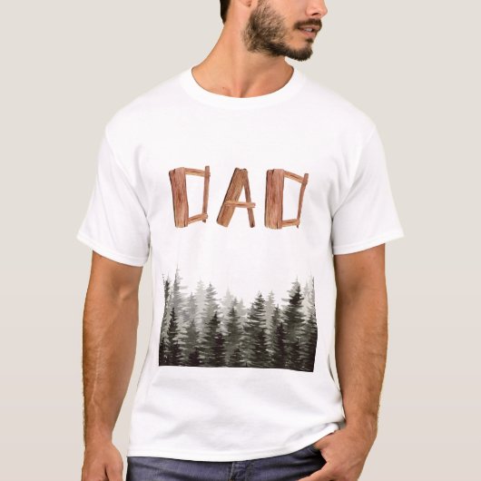 Bomen Hout Verjaardag Papa T-shirt (Voorkant)
