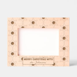 Bomen in de ronde gegraveerde lijstjes