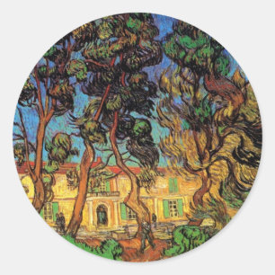 Bomen in de tuin van het ziekenhuis Saint-Paul van Ronde Sticker