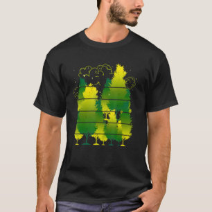 Bomen in de wildernis en boslandschapsbomen t-shirt