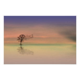 Bomen in de wind perfect poster