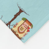 Bomen in de winter en kerstversiering fleece deken (Hoek)