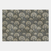 Bomen in de winter inpakpapier vel (Voorkant)