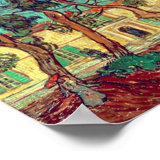 Bomen in de ziekenhuistuin | Van Gogh | Poster (Hoek)