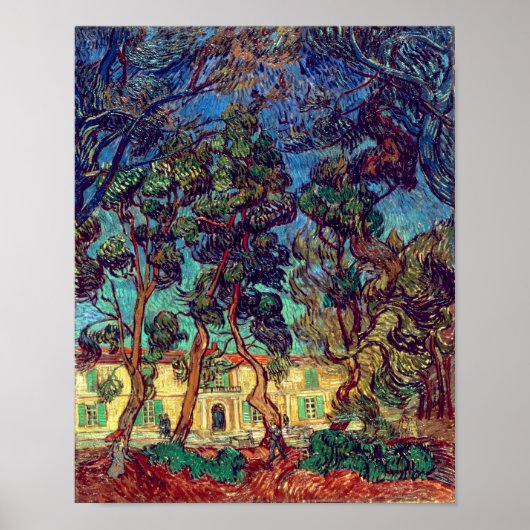 Bomen in de ziekenhuistuin | Van Gogh | Poster (Voorkant)