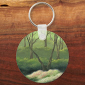 Bomen in een betoverd bos sleutelhanger (Voorkant)