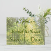 Bomen in het bos save the date (Staand voorkant)
