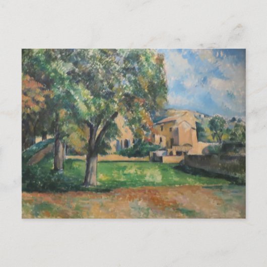 Bomen in het park, Jas de Bouffan van Paul Cezanne Briefkaart (Voorkant)