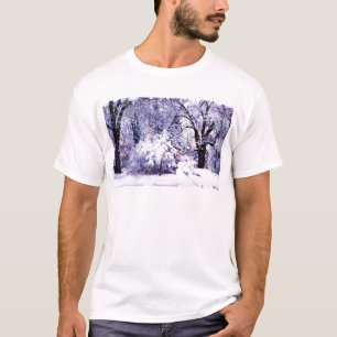 Bomen in sneeuw t-shirt