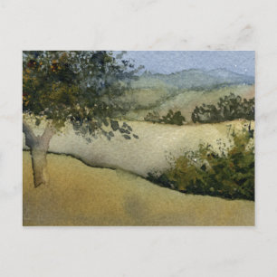 "Bomen in veld 1" Briefkaart landwegen