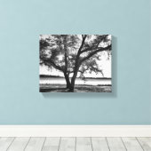 Bomen in zwart-wit Stretched Canvas Print (Insitu (Houten vloer))