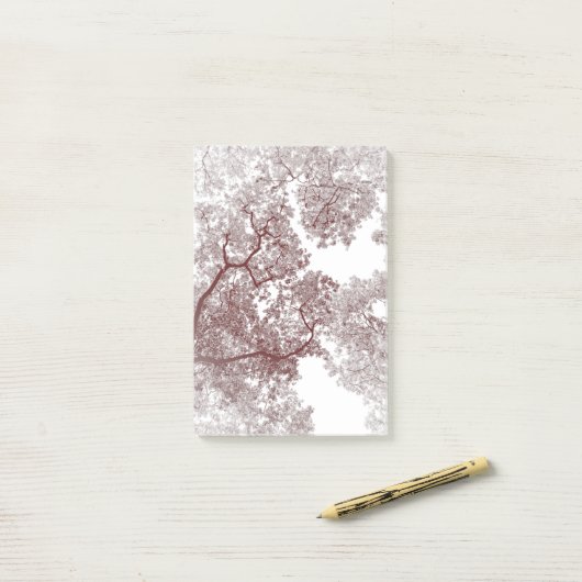 Bomen-kaart 4 post-it® notes (Op bureau)