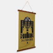 Bomen kleding en decor hangend wandkleed (Gebogen)