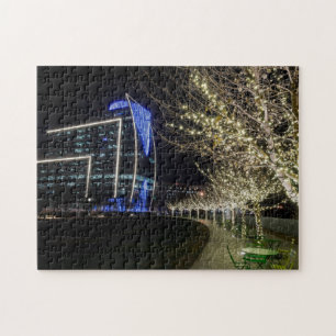 Bomen lammeren in het park Klyde Warren Legpuzzel