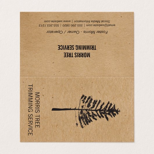 Bomen | landschapsarchitectuur | hovenier visitekaartjes (Buitenkant ongevouwen)