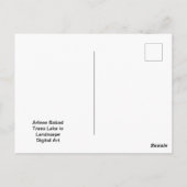 Bomen Meer in Landschap, Briefkaart (Achterkant)