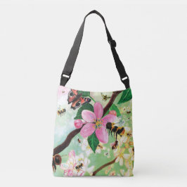 Bomen met bloei voor bijen en andere polinatoren crossbody tas