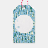 Bomen met bomen Bot Moon Stars Minimale schone DOS Cadeaulabel (Achterkant)