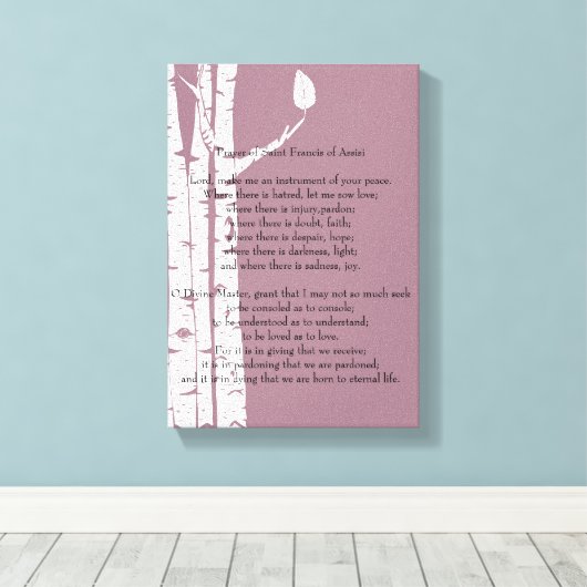 Bomen met gebedden canvas afdruk (Insitu (Houten vloer))